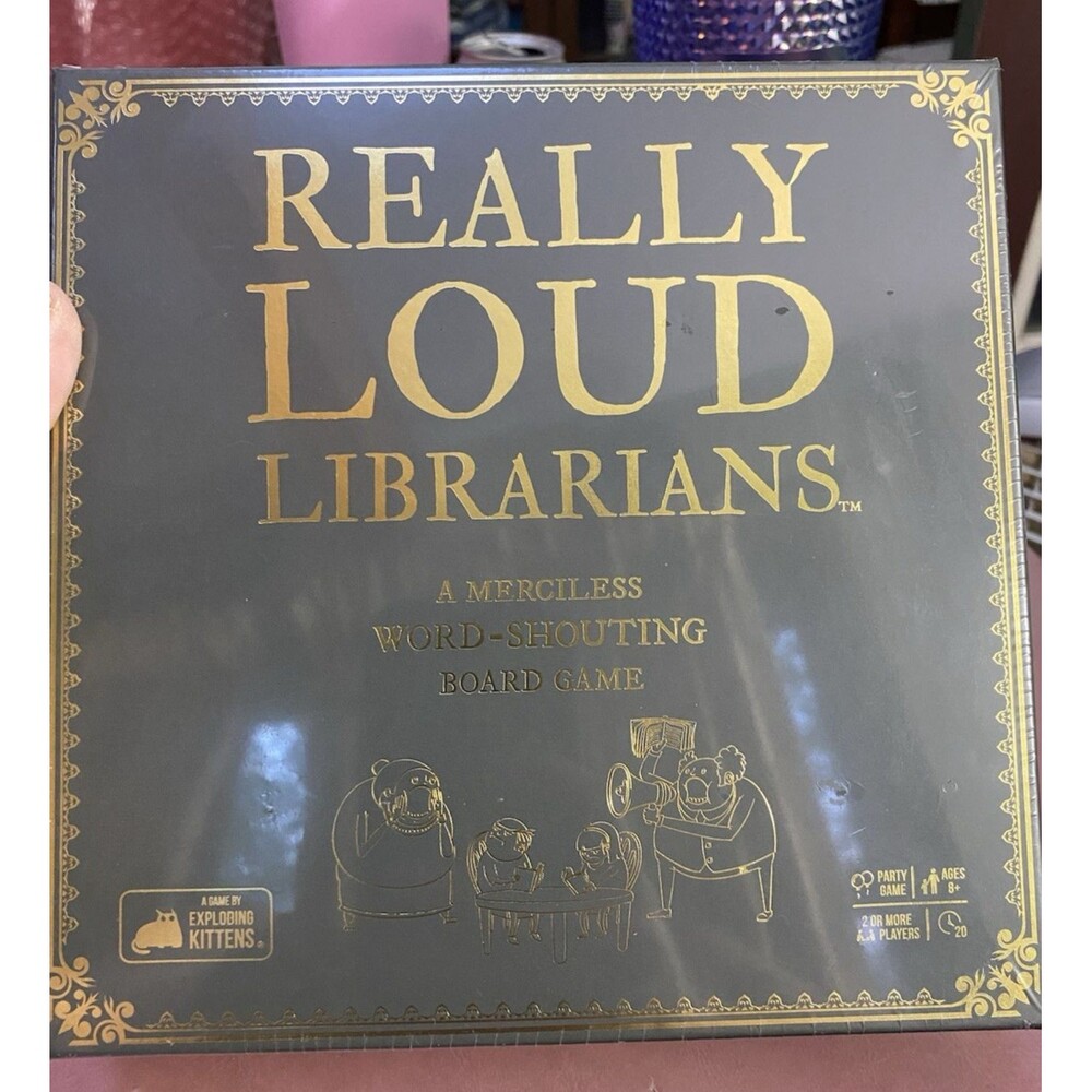Really Loud Librarians Word-Shouting Board Game New Sealed Exploding Kittens